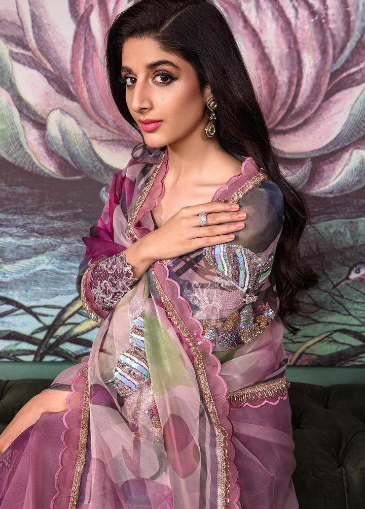 Jahan Aara By Nayab Embroidered   Unstitched Saree NB23JA NS-006 ASHNA - Premium Collection