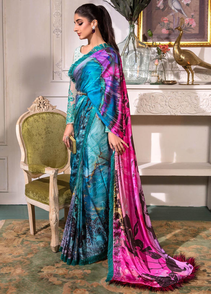 Jahan Aara By Nayab Embroidered   Unstitched Saree NB23JA NS-008 AYRA - Premium Collection