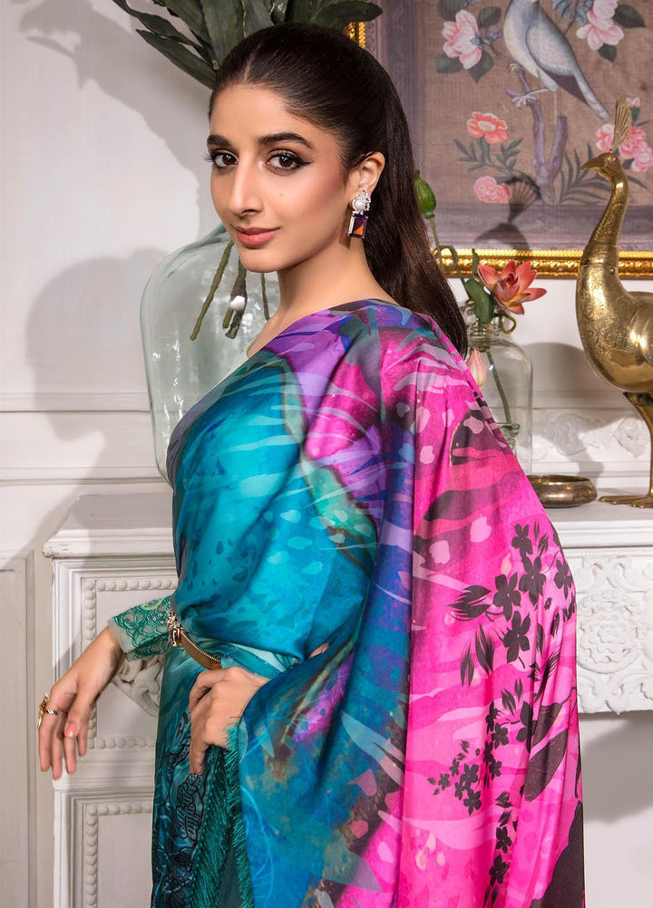 Jahan Aara By Nayab Embroidered   Unstitched Saree NB23JA NS-008 AYRA - Premium Collection