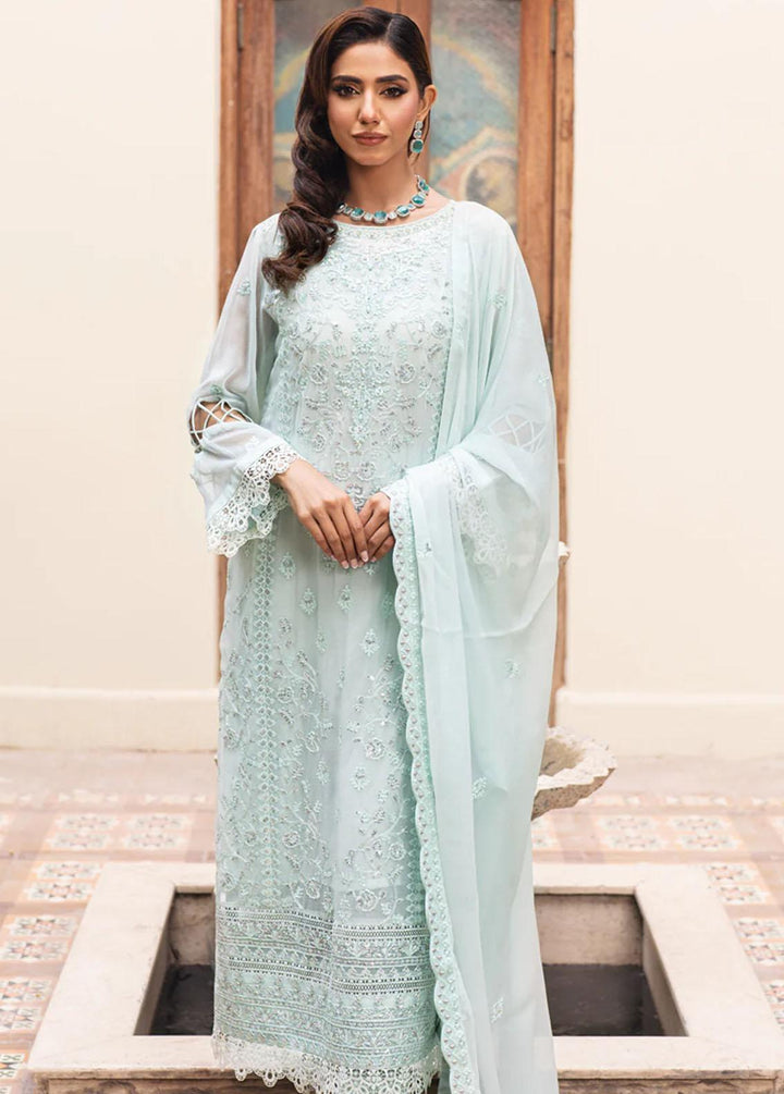 Jahan Ara By Shamooz Embroidered Chiffon Suits Unstitched 4 Piece SHM24JA SU-091 Opal - Festive Collection