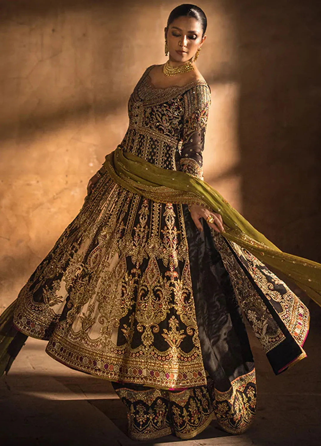 Jahan By Erum Khan Embroidered Chiffon Suit Unstitched 3 Piece EK24JV3 Leela - Formals Collection