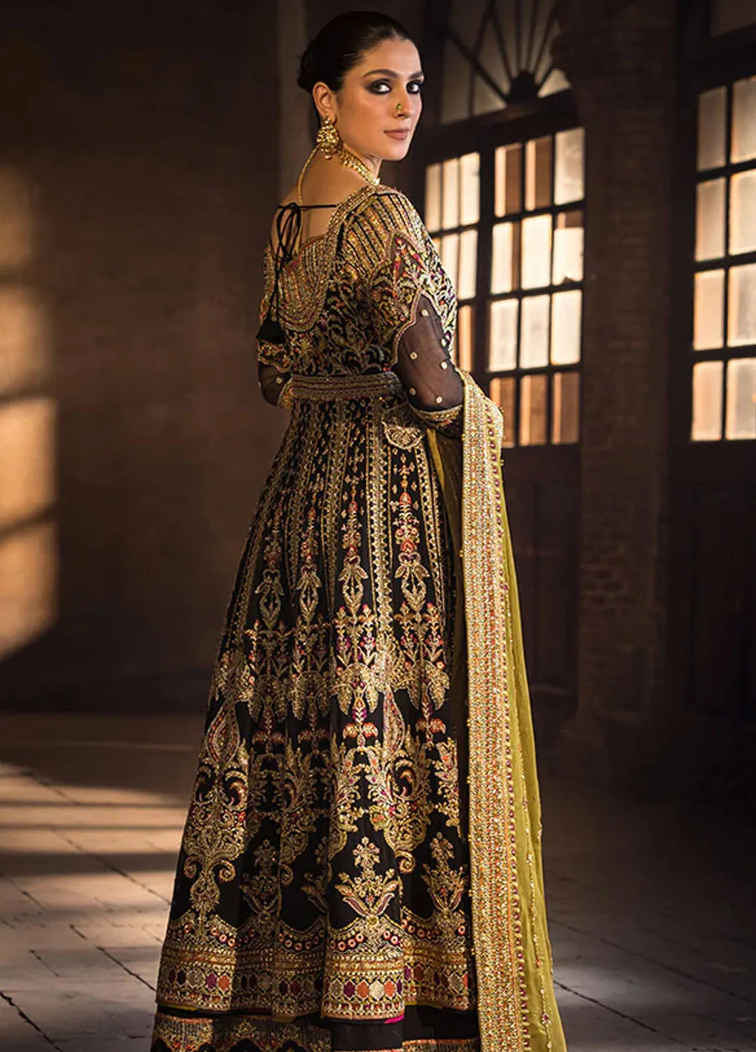 Jahan By Erum Khan Embroidered Chiffon Suit Unstitched 3 Piece EK24JV3 Leela - Formals Collection