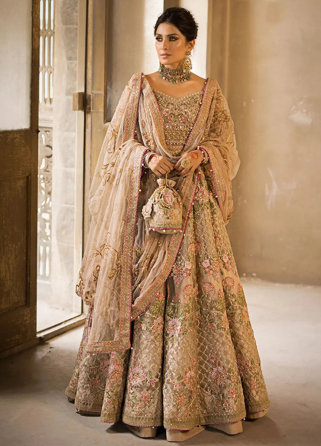 Jahan By Erum Khan Embroidered Net Suit Unstitched 4 Piece EK24JV2 Tara - Formals Collection