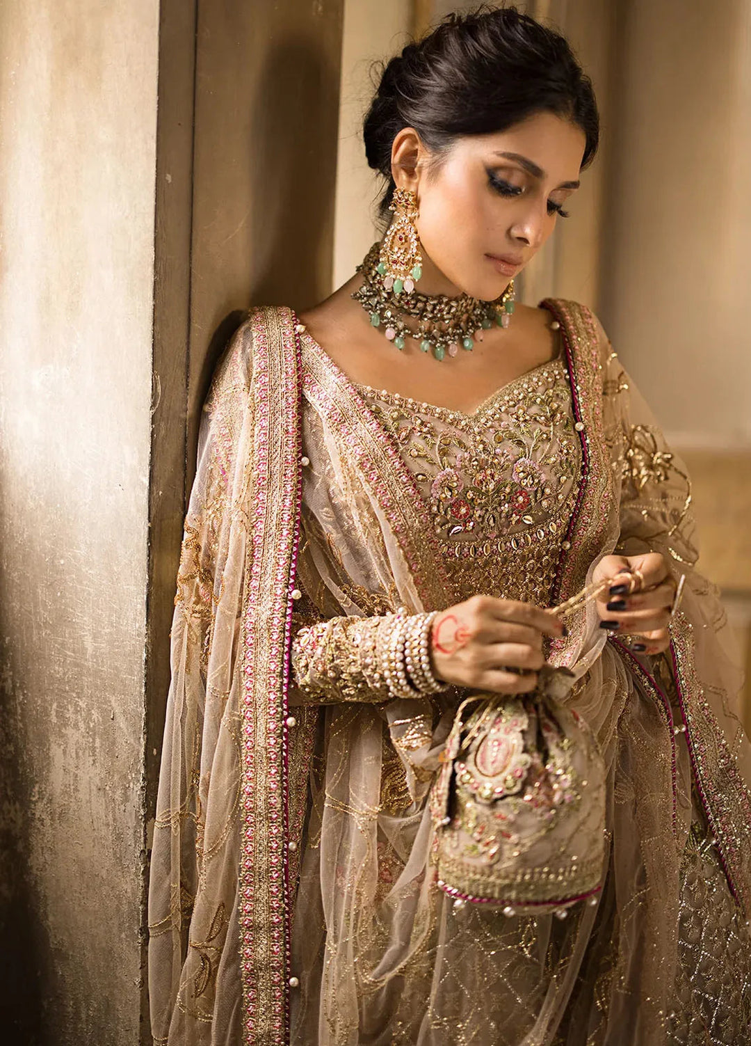 Jahan By Erum Khan Embroidered Net Suit Unstitched 4 Piece EK24JV2 Tara - Formals Collection
