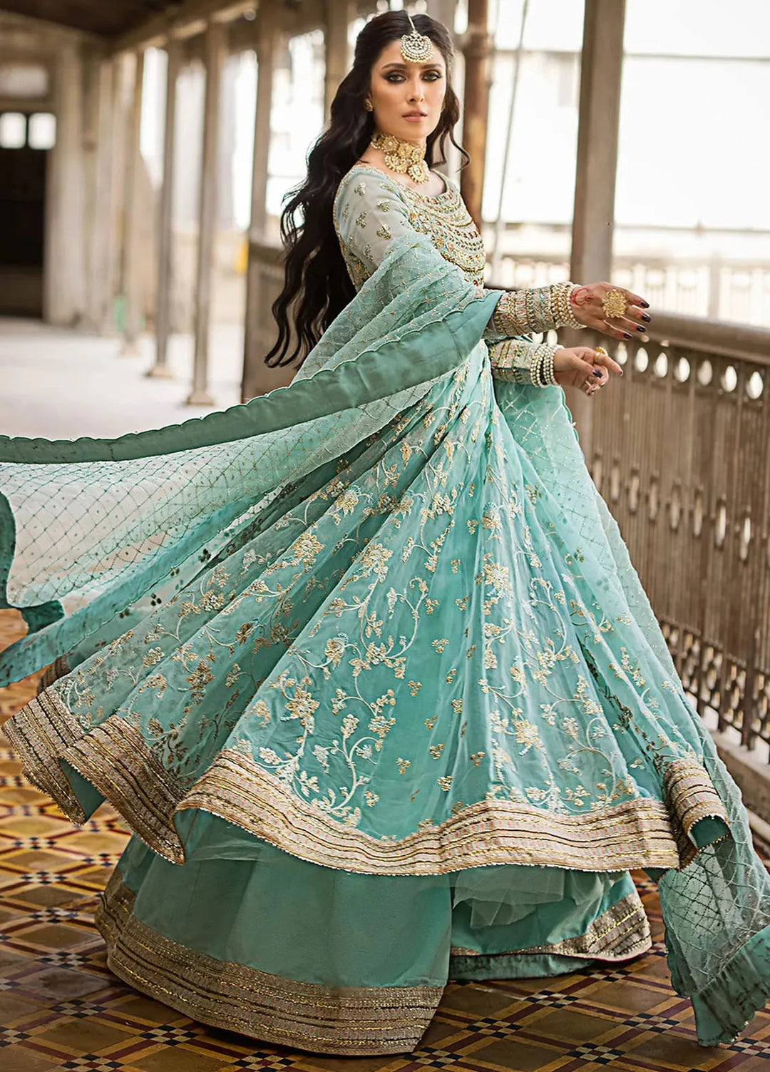 Jahan By Erum Khan Embroidered Organza Suit Unstitched 4 Piece EK24JV2 Shahbano - Formals Collection