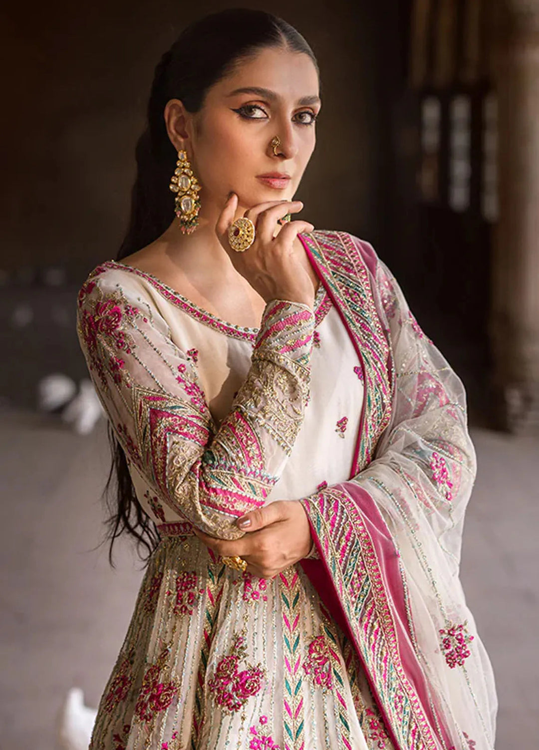 Jahan By Erum Khan Embroidered Organza Suit Unstitched 4 Piece EK24JV3 Paro - Formals Collection