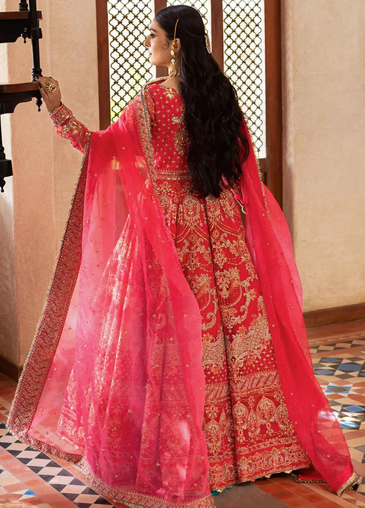 Jahan By Erum Khan Embroidered Organza Suit Unstitched 4 Piece Suit EK24JV1 Gulabo - Formals Collection