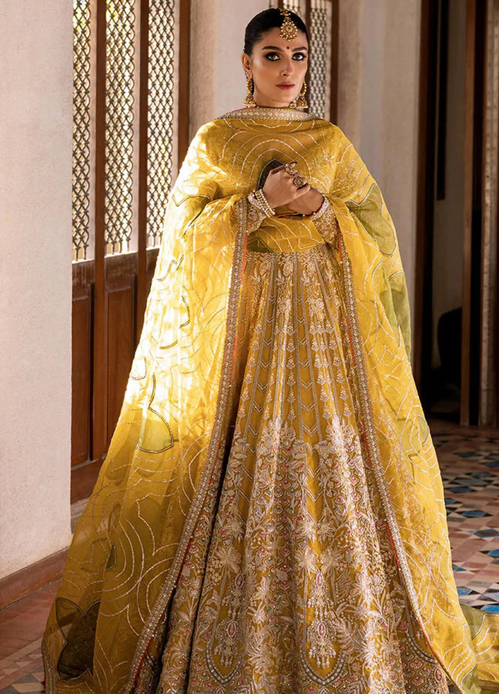 Jahan By Erum Khan Embroidered Organza Suit Unstitched 4 Piece Suit EK24JV1 Suraj Mukhi - Formals Collection