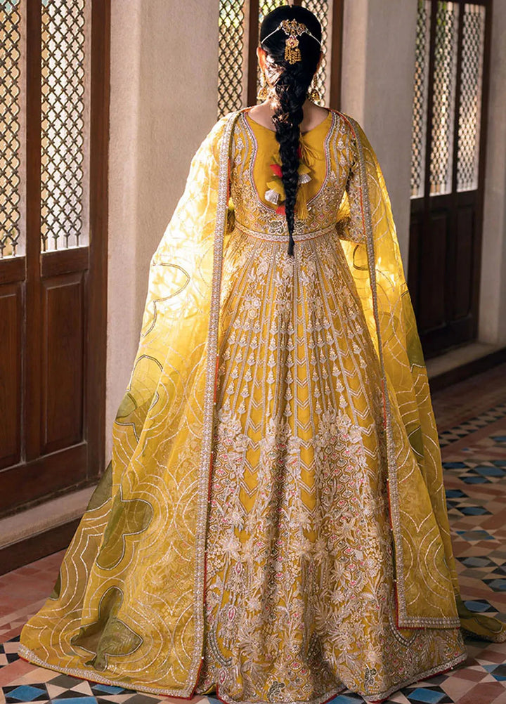 Jahan By Erum Khan Embroidered Organza Suit Unstitched 4 Piece Suit EK24JV1 Suraj Mukhi - Formals Collection