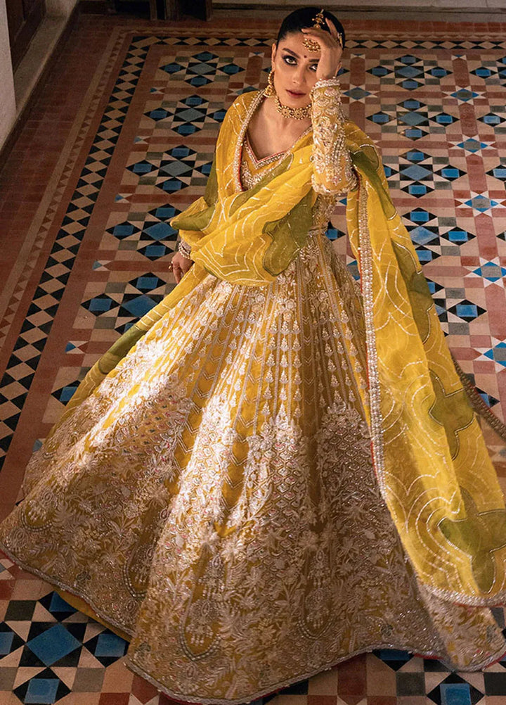 Jahan By Erum Khan Embroidered Organza Suit Unstitched 4 Piece Suit EK24JV1 Suraj Mukhi - Formals Collection