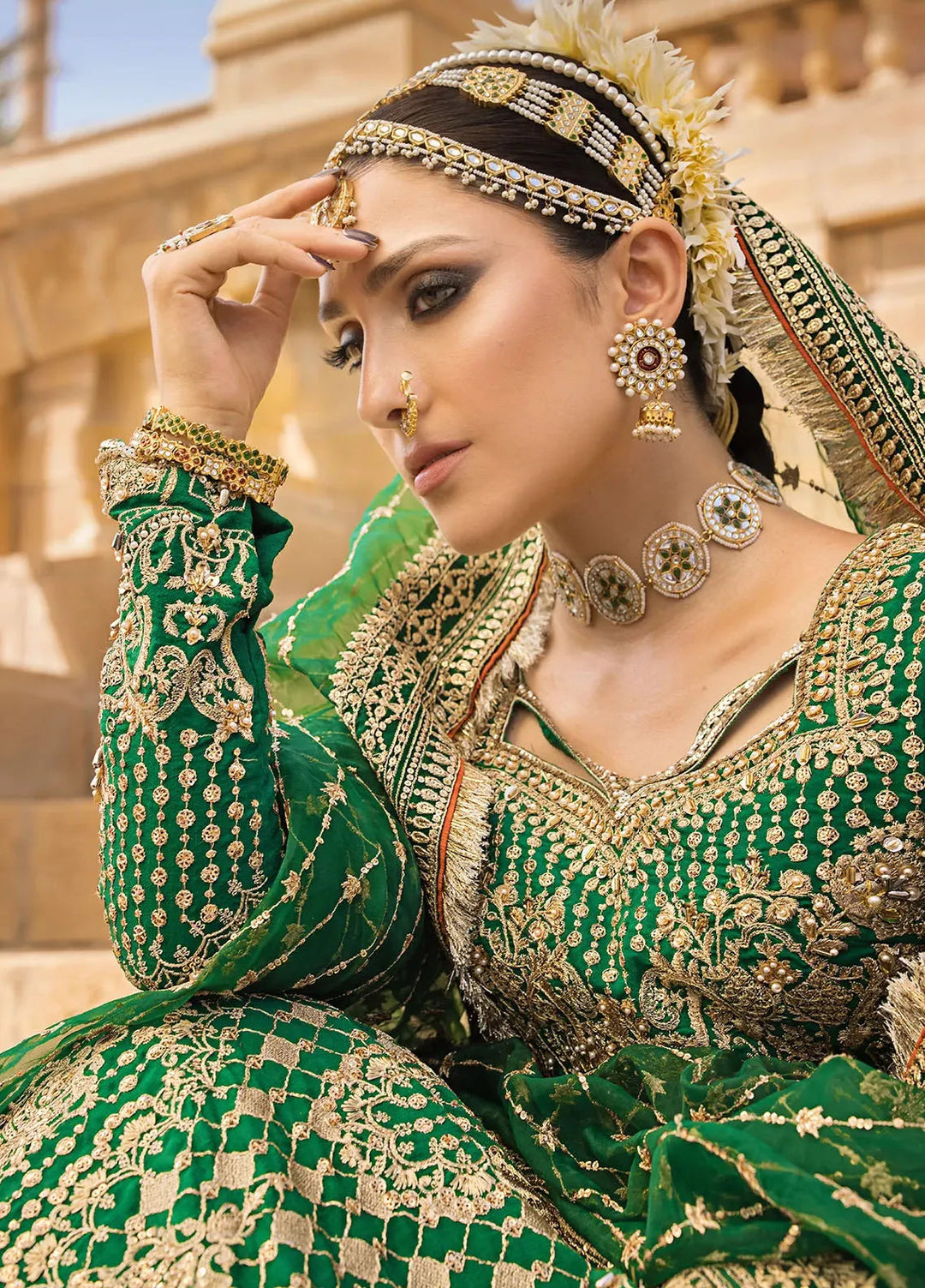 Jahan By Erum Khan Embroidered Raw Silk Suit Unstitched 2 Piece EK24JV2 Pakeezah - Formals Collection