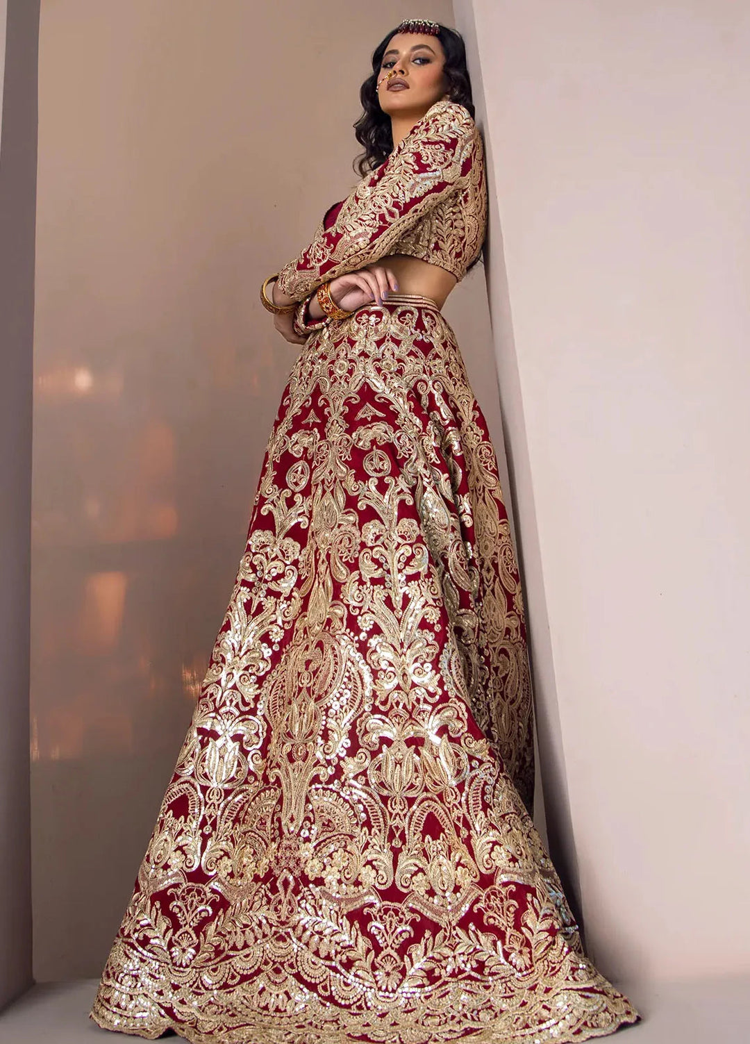 Jahan By Erum Khan Embroidered Raw Silk Suit Unstitched 3 Piece EK24JV2 Surkhi - Formals Collection