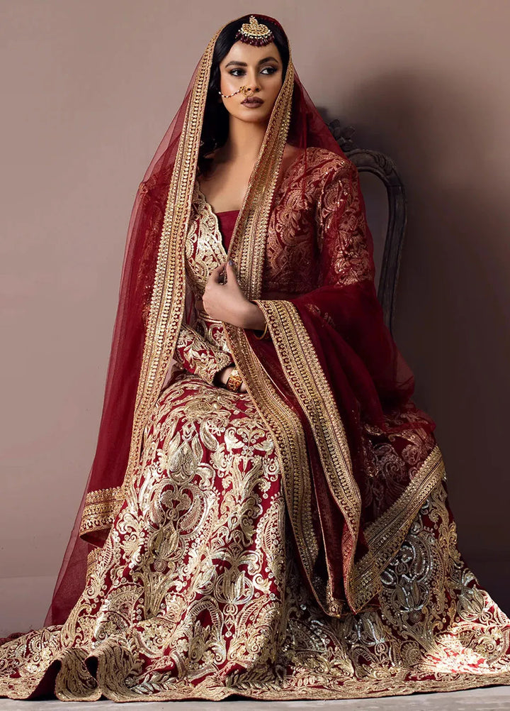 Jahan By Erum Khan Embroidered Raw Silk Suit Unstitched 3 Piece EK24JV2 Surkhi - Formals Collection