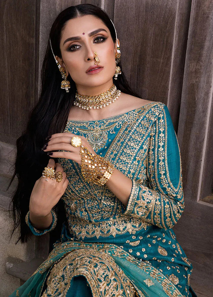 Jahan By Erum Khan Embroidered Raw Silk Suit Unstitched 3 Piece Suit EK24JV1 Kumari - Formals Collection