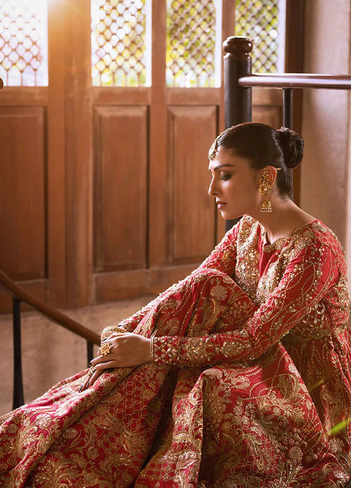 Jahan By Erum Khan Embroidered Raw Silk Suit Unstitched 3 Piece Suit EK24JV1 Rani - Formals Collection