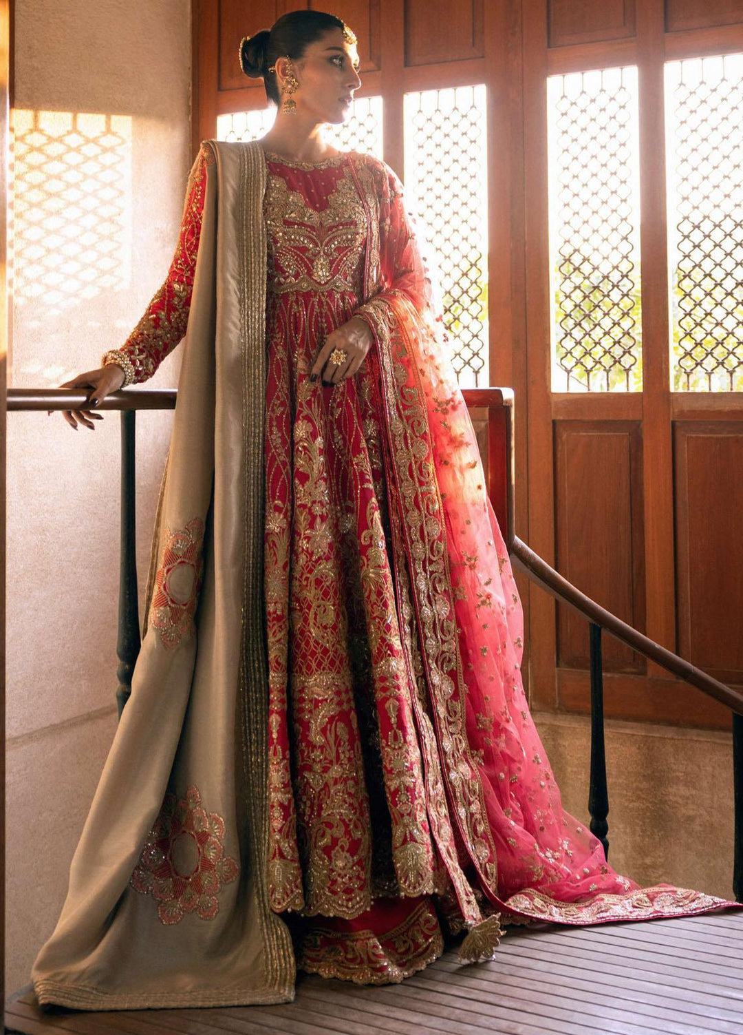 Jahan By Erum Khan Embroidered  Suits Unstitched 3 Piece EK22J Rani - Wedding Collection