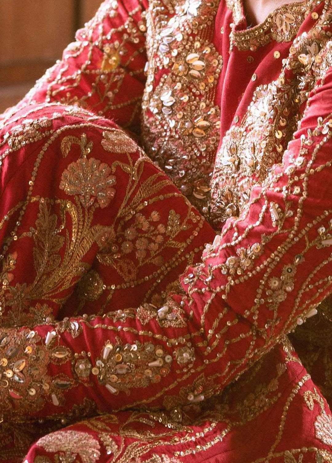 Jahan By Erum Khan Embroidered  Suits Unstitched 3 Piece EK22J Rani - Wedding Collection