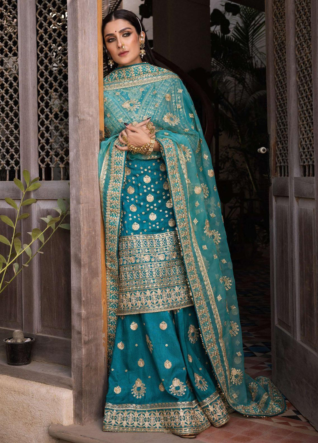 Jahan By Erum Khan Embroidered  Suits Unstitched 3 Piece EK22J Kumari - Wedding Collection