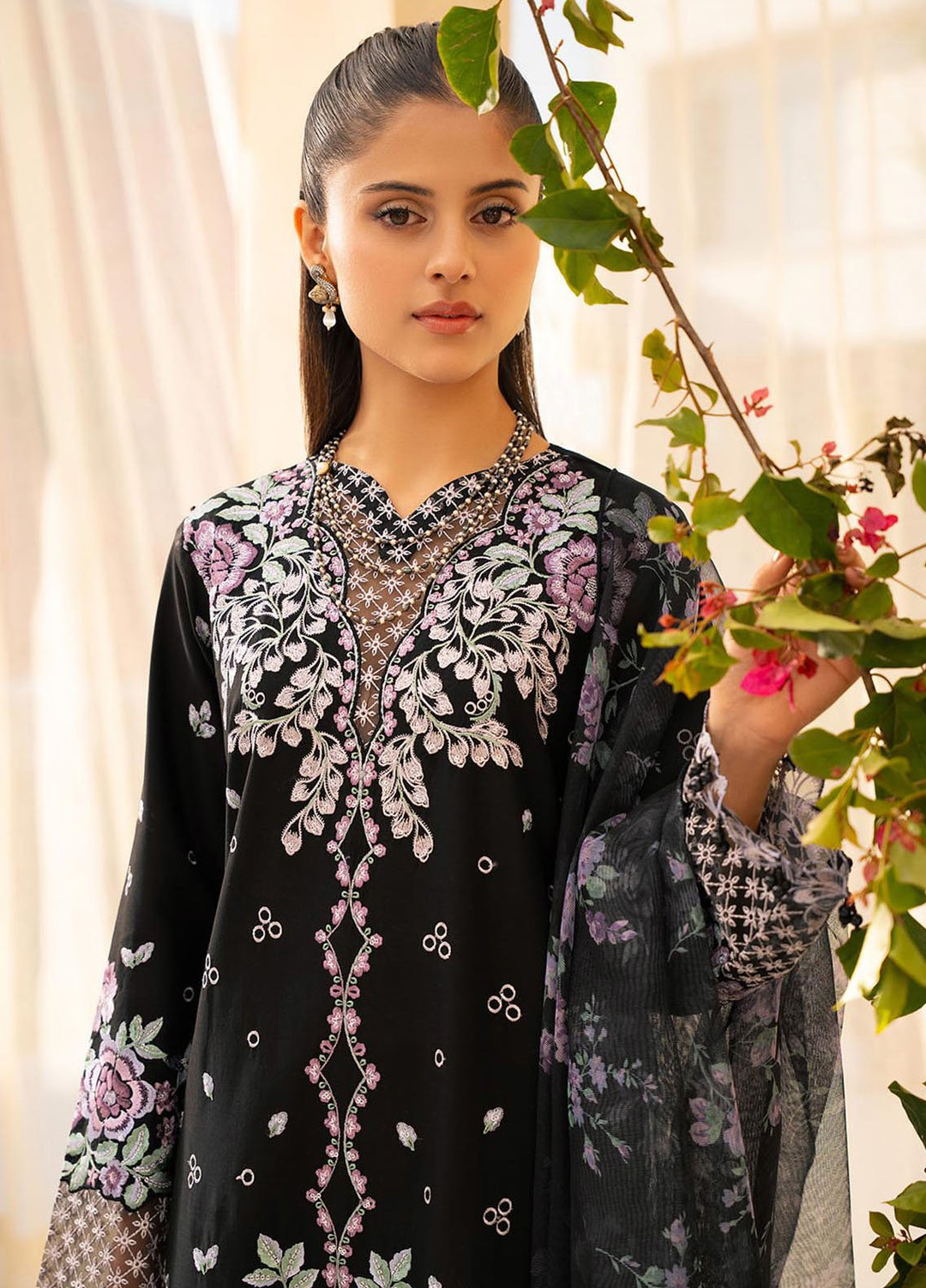 Jahan by Rajbari Embroidered Lawn Suits Unstitched 3 Piece RB25JPF D-1 A Vera - Summer Collection