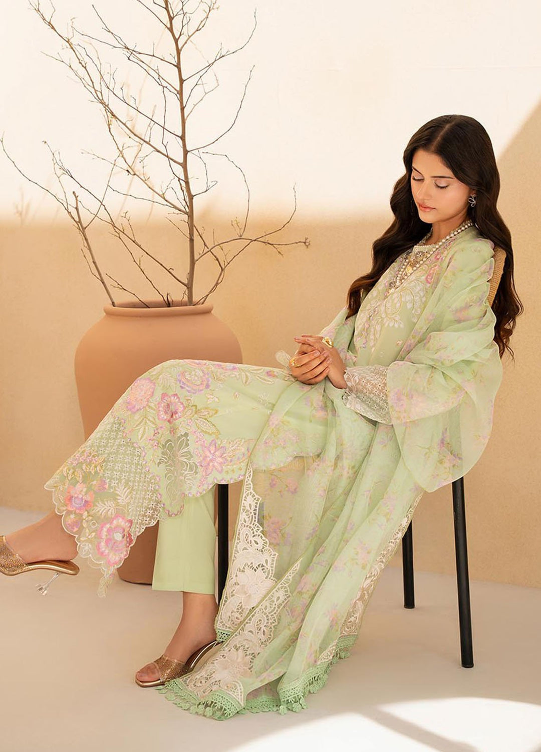 Jahan by Rajbari Embroidered Lawn Suits Unstitched 3 Piece RB25JPF D-1 B Raya - Summer Collection