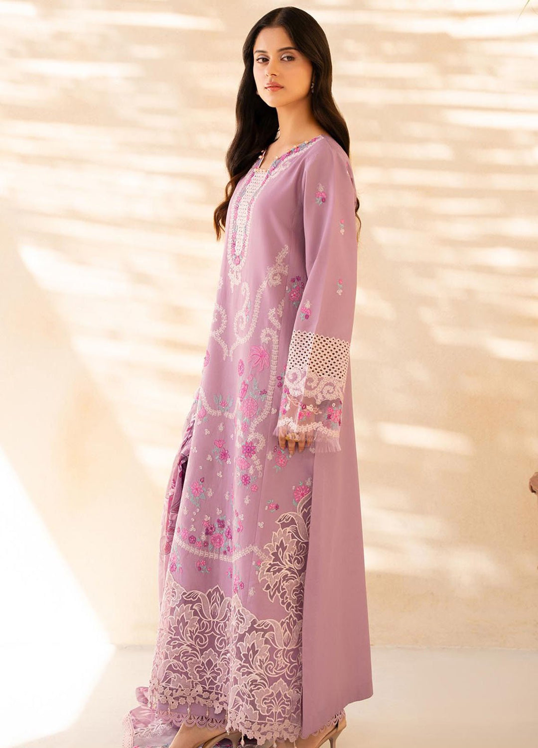 Jahan by Rajbari Embroidered Lawn Suits Unstitched 3 Piece RB25JPF D-3 B Sila - Summer Collection