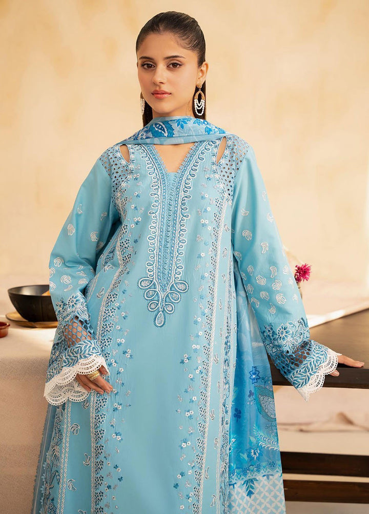 Jahan by Rajbari Embroidered Lawn Suits Unstitched 3 Piece RB25JPF D-5 B Sira - Summer Collection