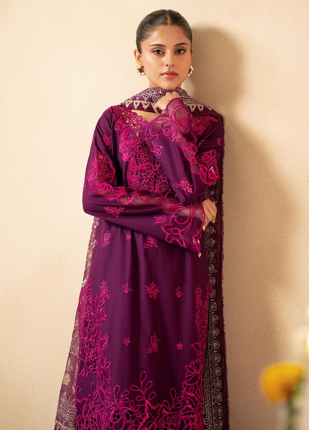 Jahan by Rajbari Embroidered Lawn Suits Unstitched 3 Piece RB25JPF D-6 B Nora - Summer Collection