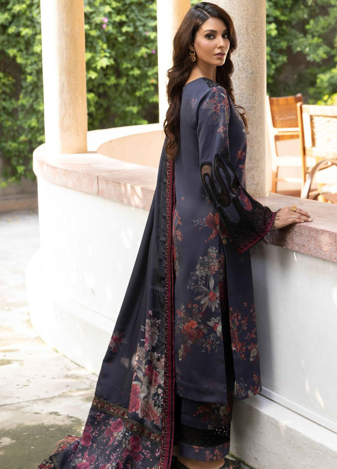 Jahanara By Iznik Embroidered Slub Suits Unstitched 3 Piece IZ23J IJK 03 Mahtab - Winter Collection