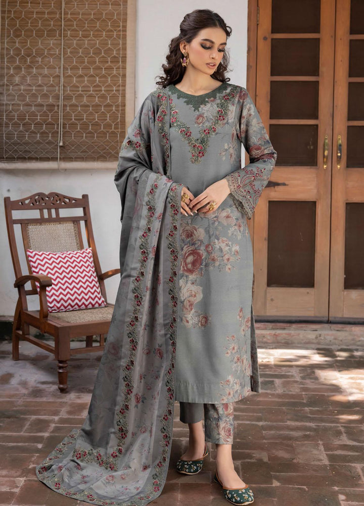 Jahanara By Iznik Embroidered Slub Suits Unstitched 3 Piece IZ23J IJK 04 Dilara - Winter Collection