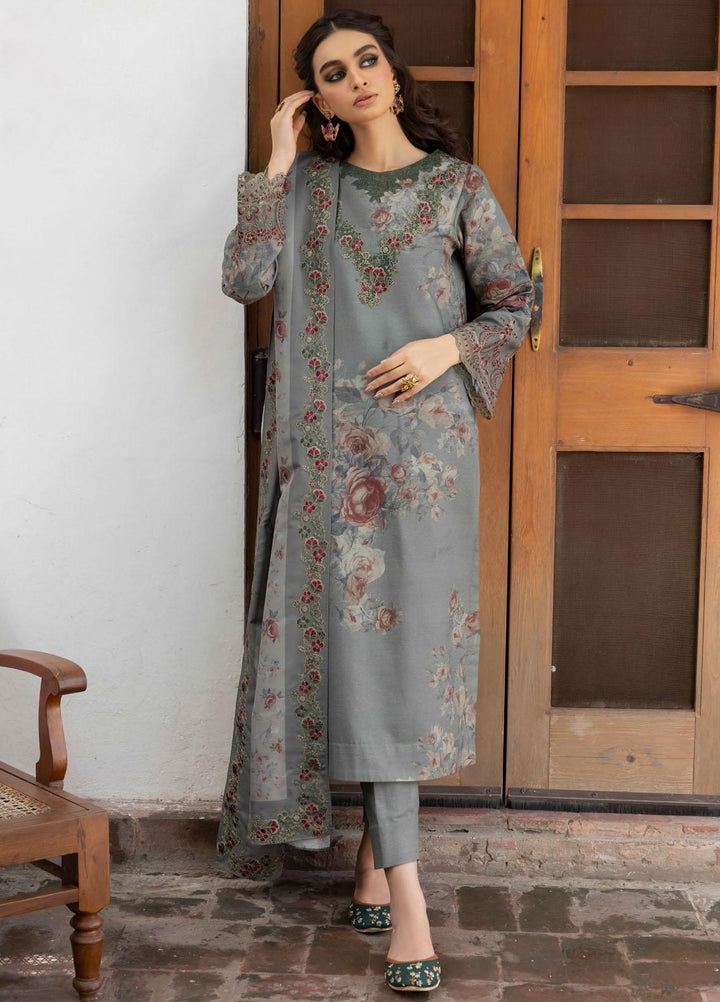 Jahanara By Iznik Embroidered Slub Suits Unstitched 3 Piece IZ23J IJK 04 Dilara - Winter Collection