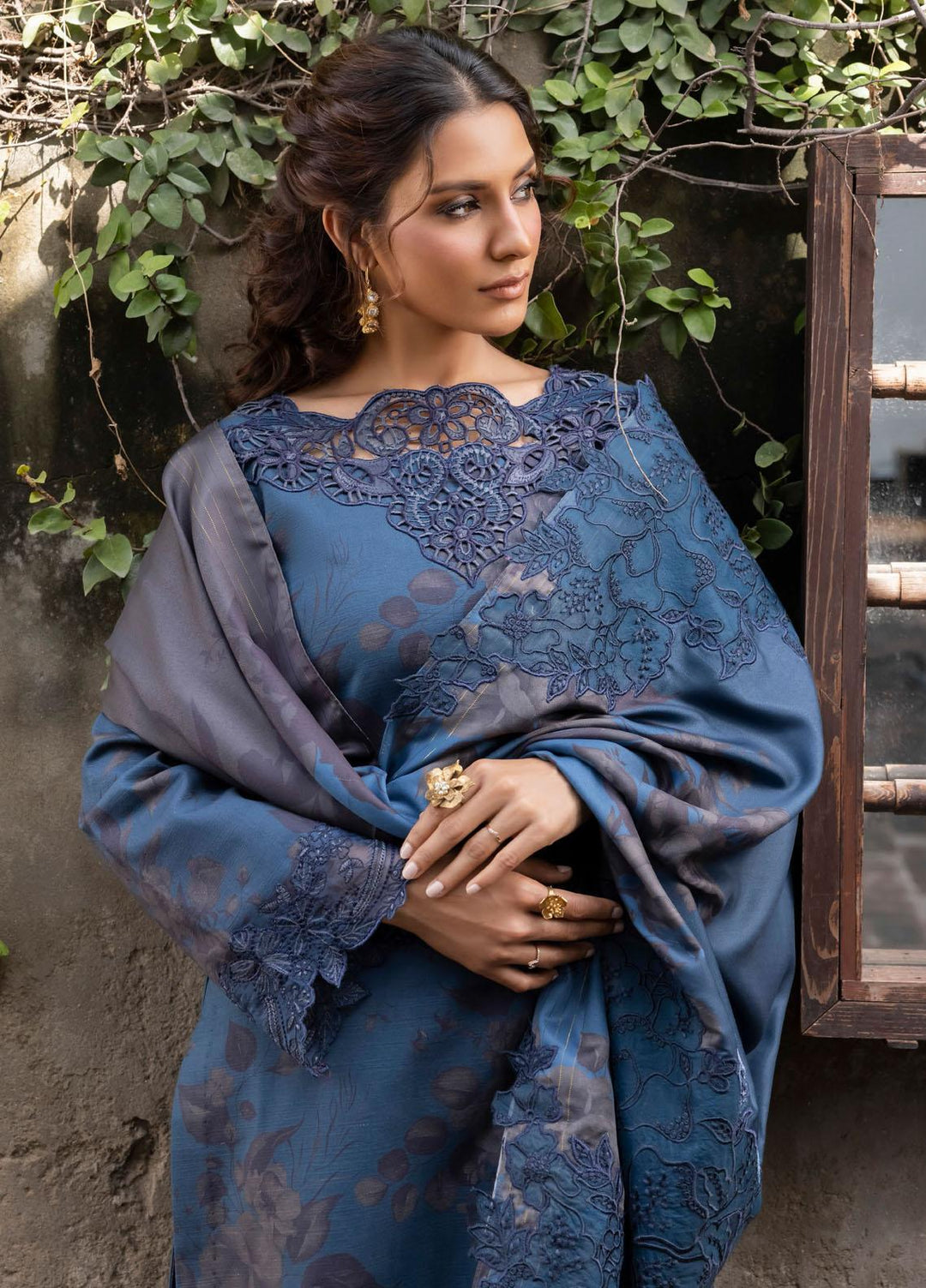 Jahanara By Iznik Embroidered Slub Suits Unstitched 3 Piece IZ23J IJK 05 Mina - Winter Collection