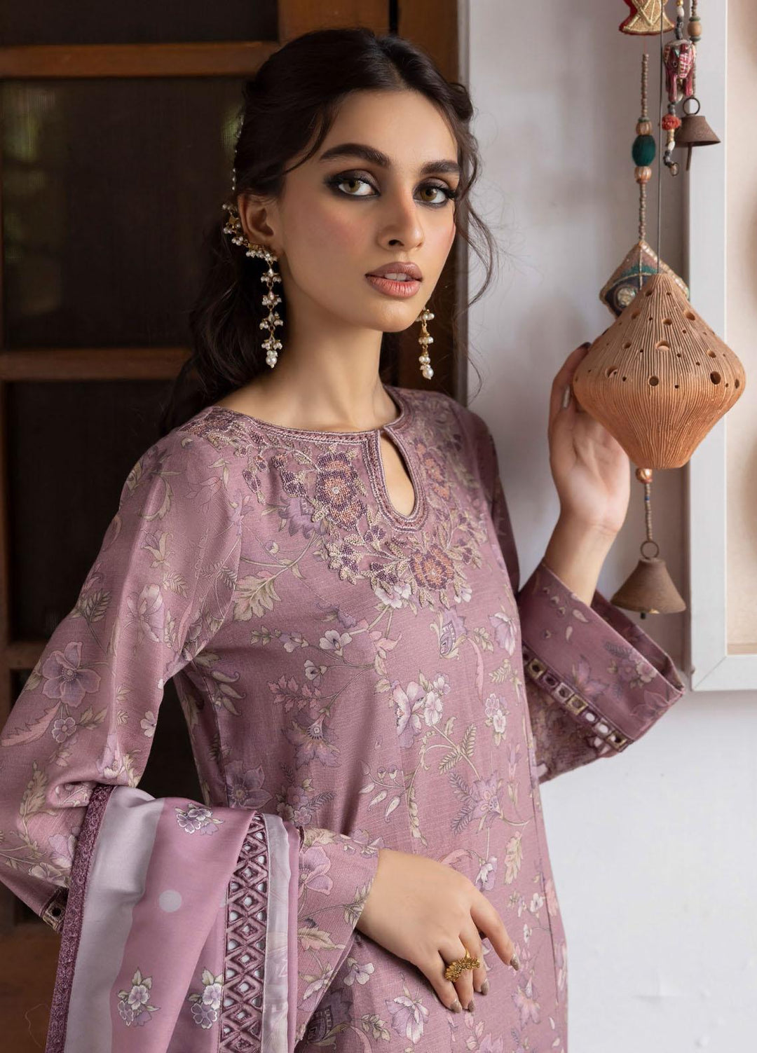 Jahanara By Iznik Embroidered Slub Suits Unstitched 3 Piece IZ23J IJK 06 Delaram - Winter Collection