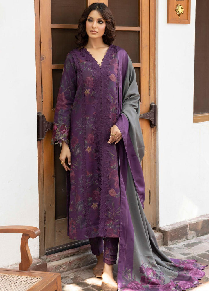 Jahanara By Iznik Embroidered Slub Suits Unstitched 3 Piece IZ23J IJK 07 Ziba - Winter Collection