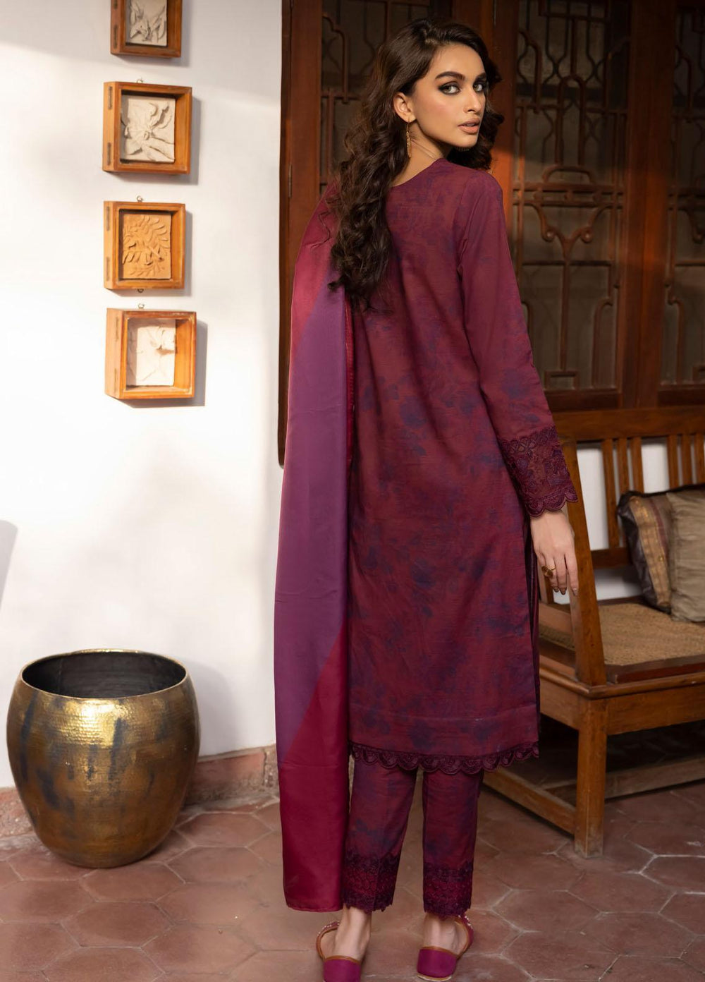 Jahanara By Iznik Embroidered Slub Suits Unstitched 3 Piece IZ23J IJK 08 Arzu - Winter Collection