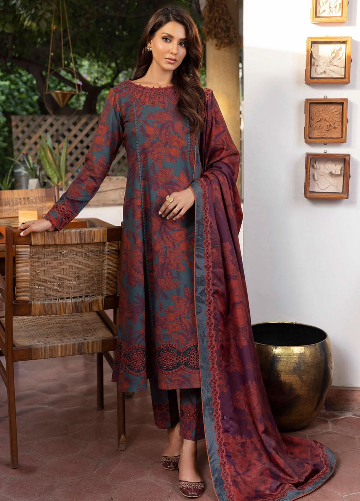 Jahanara By Iznik Embroidered Slub Suits Unstitched 3 Piece IZ23J IJK 10 Mahnaz - Winter Collection
