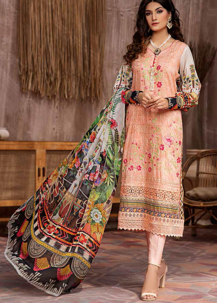 Jahanara Embroidered Lawn Suits Unstitched 3 Piece JN21L 07 - Summer Collection