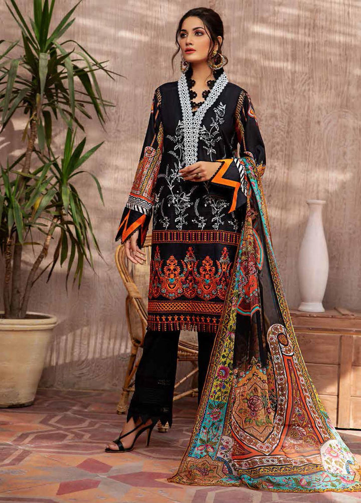 Jahanara Embroidered Lawn Suits Unstitched 3 Piece JN21L 09 - Summer Collection