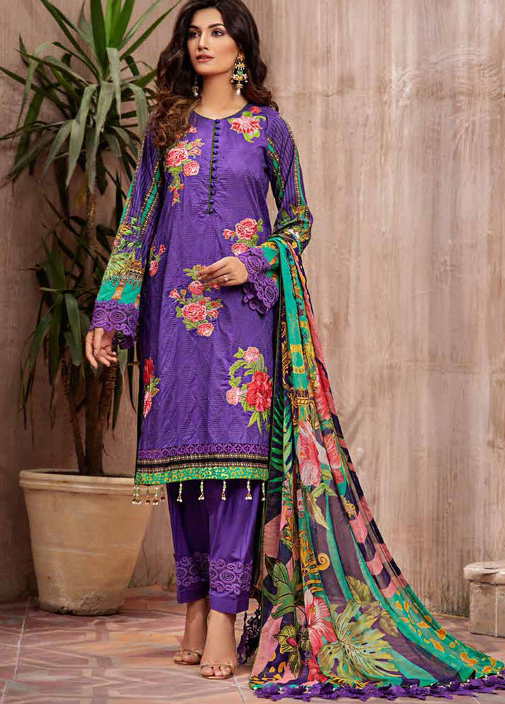Jahanara Embroidered Lawn Suits Unstitched 3 Piece JN21L 10 - Summer Collection
