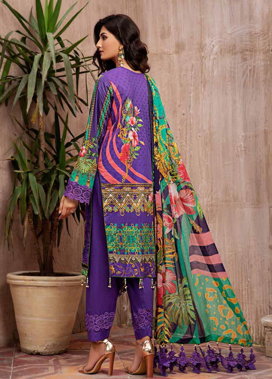 Jahanara Embroidered Lawn Suits Unstitched 3 Piece JN21L 10 - Summer Collection