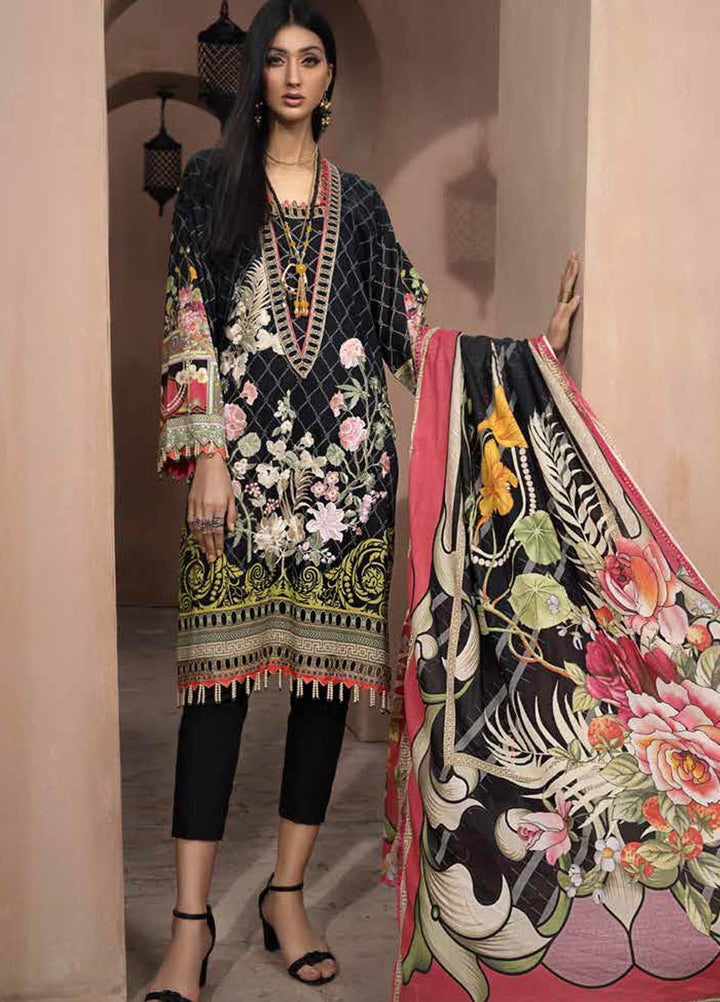 Jahanara Embroidered Lawn Suits Unstitched 3 Piece JN21SS 01 - Luxury Collection