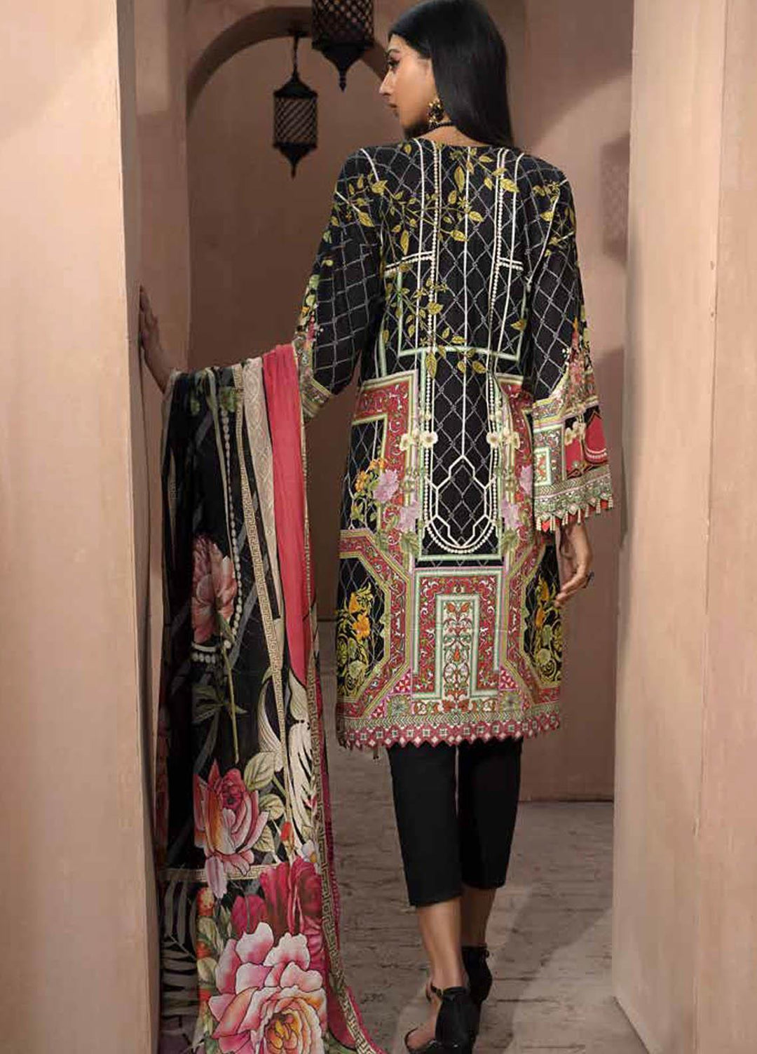 Jahanara Embroidered Lawn Suits Unstitched 3 Piece JN21SS 01 - Luxury Collection