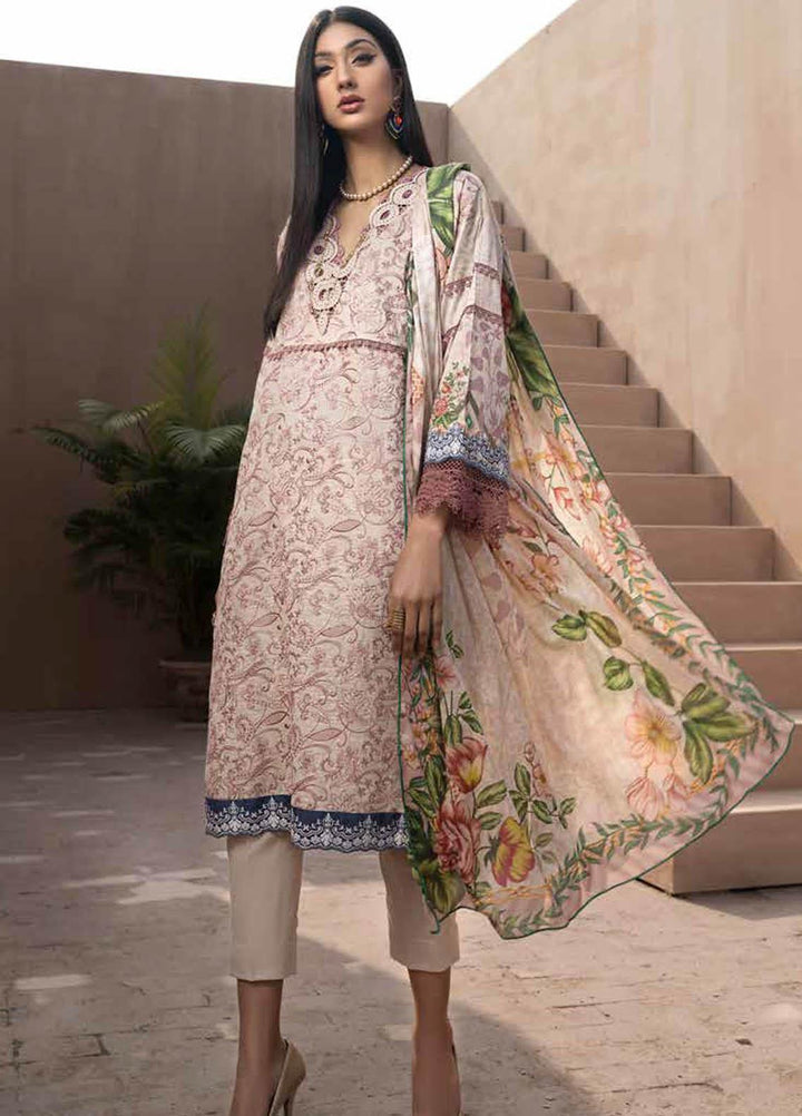 Jahanara Embroidered Lawn Suits Unstitched 3 Piece JN21SS 02 - Luxury Collection