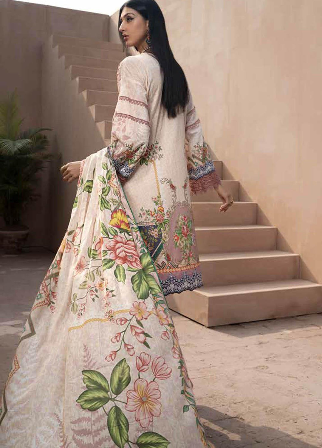 Jahanara Embroidered Lawn Suits Unstitched 3 Piece JN21SS 02 - Luxury Collection