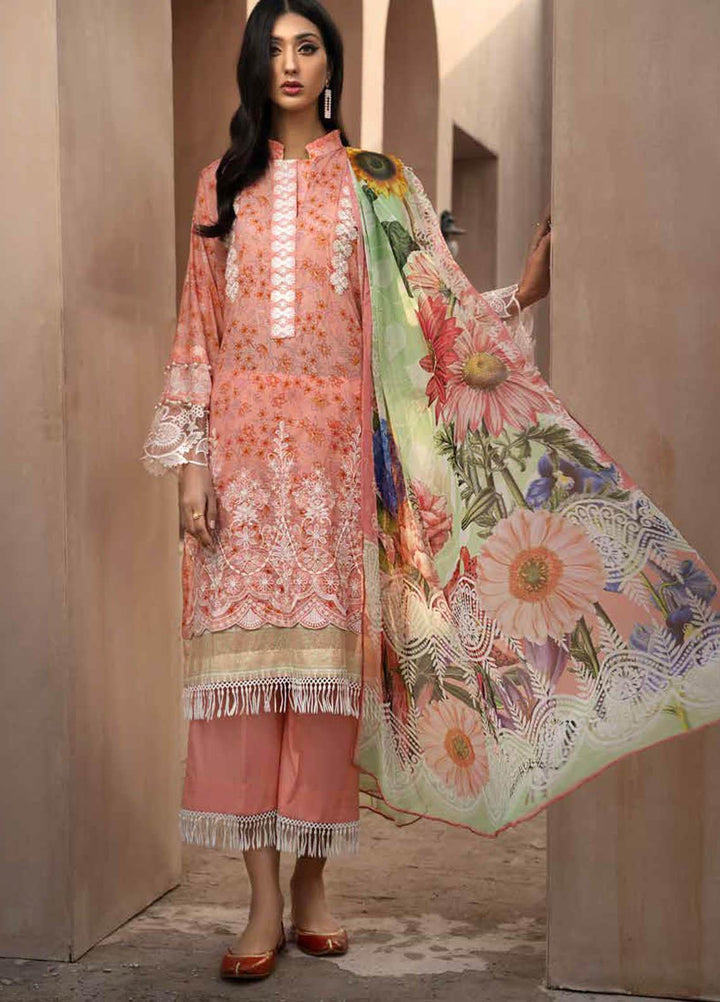 Jahanara Embroidered Lawn Suits Unstitched 3 Piece JN21SS 06 - Luxury Collection