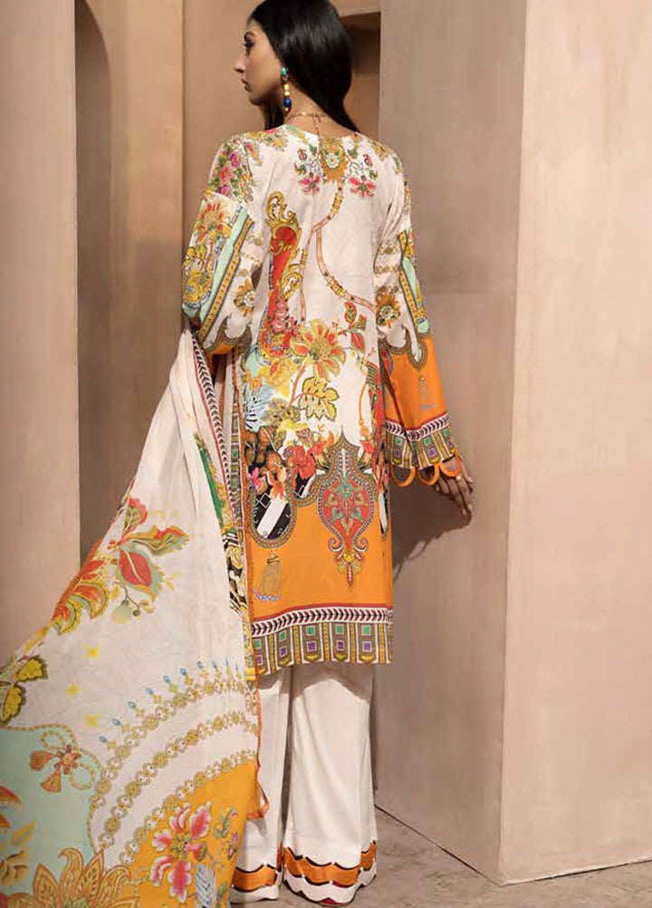 Jahanara Embroidered Lawn Suits Unstitched 3 Piece JN21SS 08 - Luxury Collection