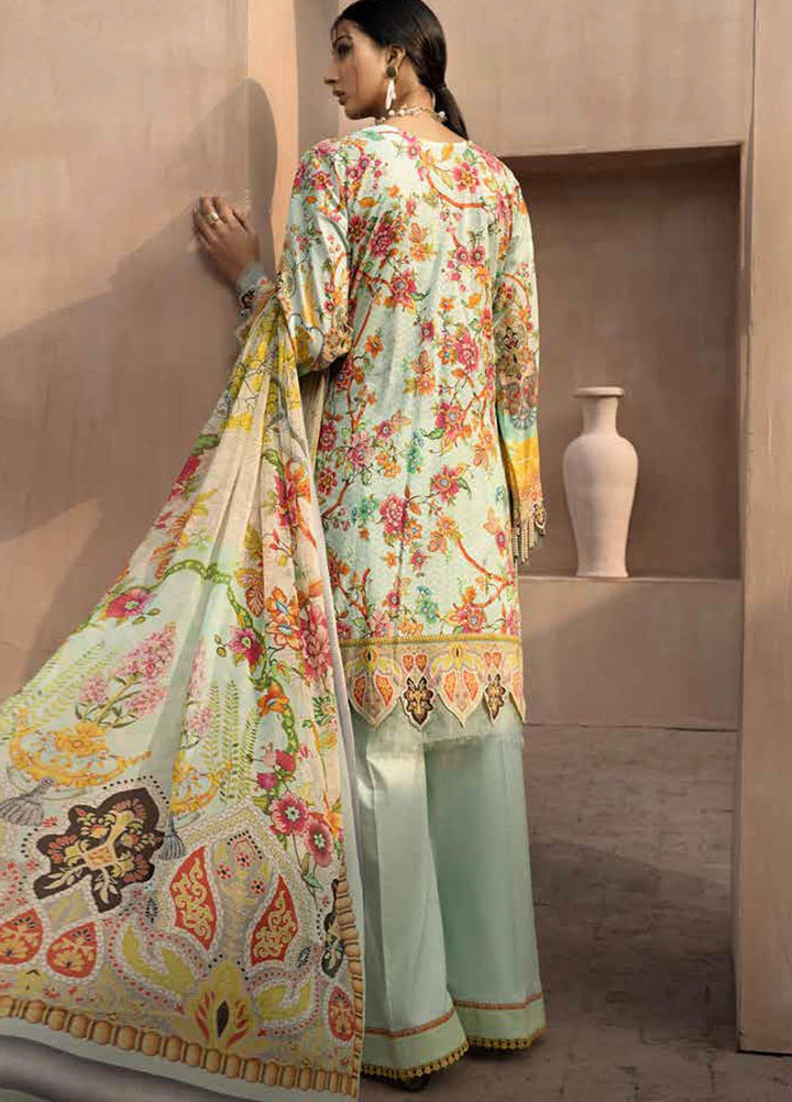 Jahanara Embroidered Lawn Suits Unstitched 3 Piece JN21SS 09 - Luxury Collection