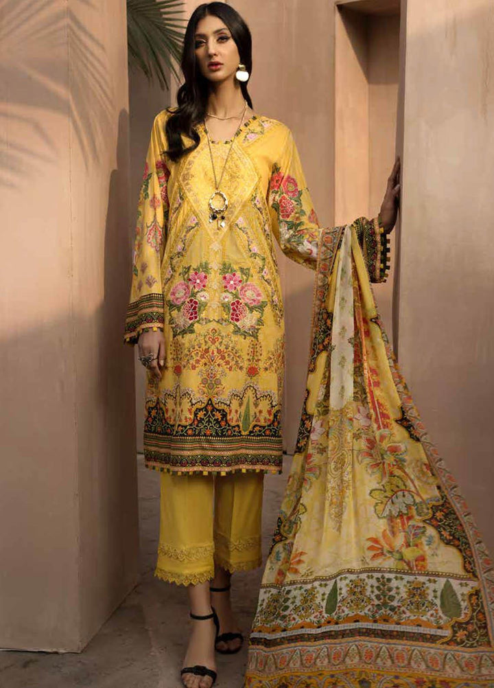 Jahanara Embroidered Lawn Suits Unstitched 3 Piece JN21SS 10 - Luxury Collection