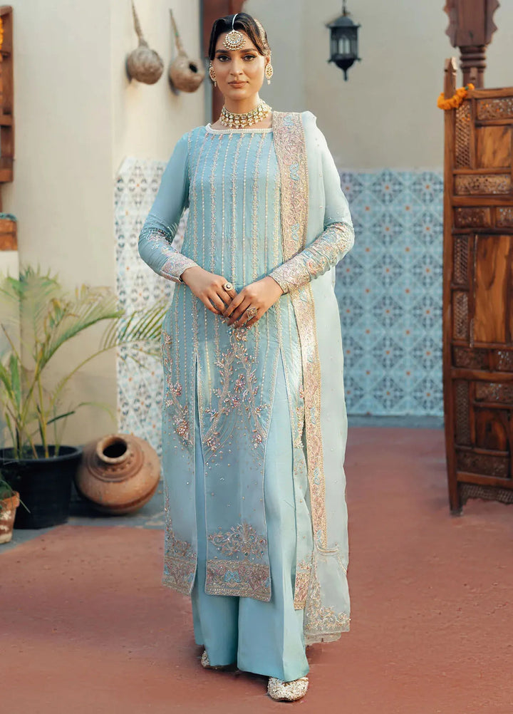 Jamnii Pret Embroidered Chiffon 3 Piece Suit Dastan