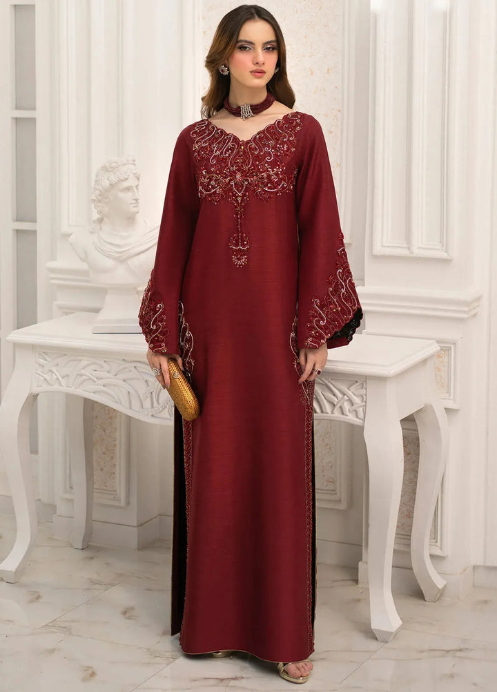 Jamnii Pret Embroidered Korean Silk 3 Piece Suit Emre