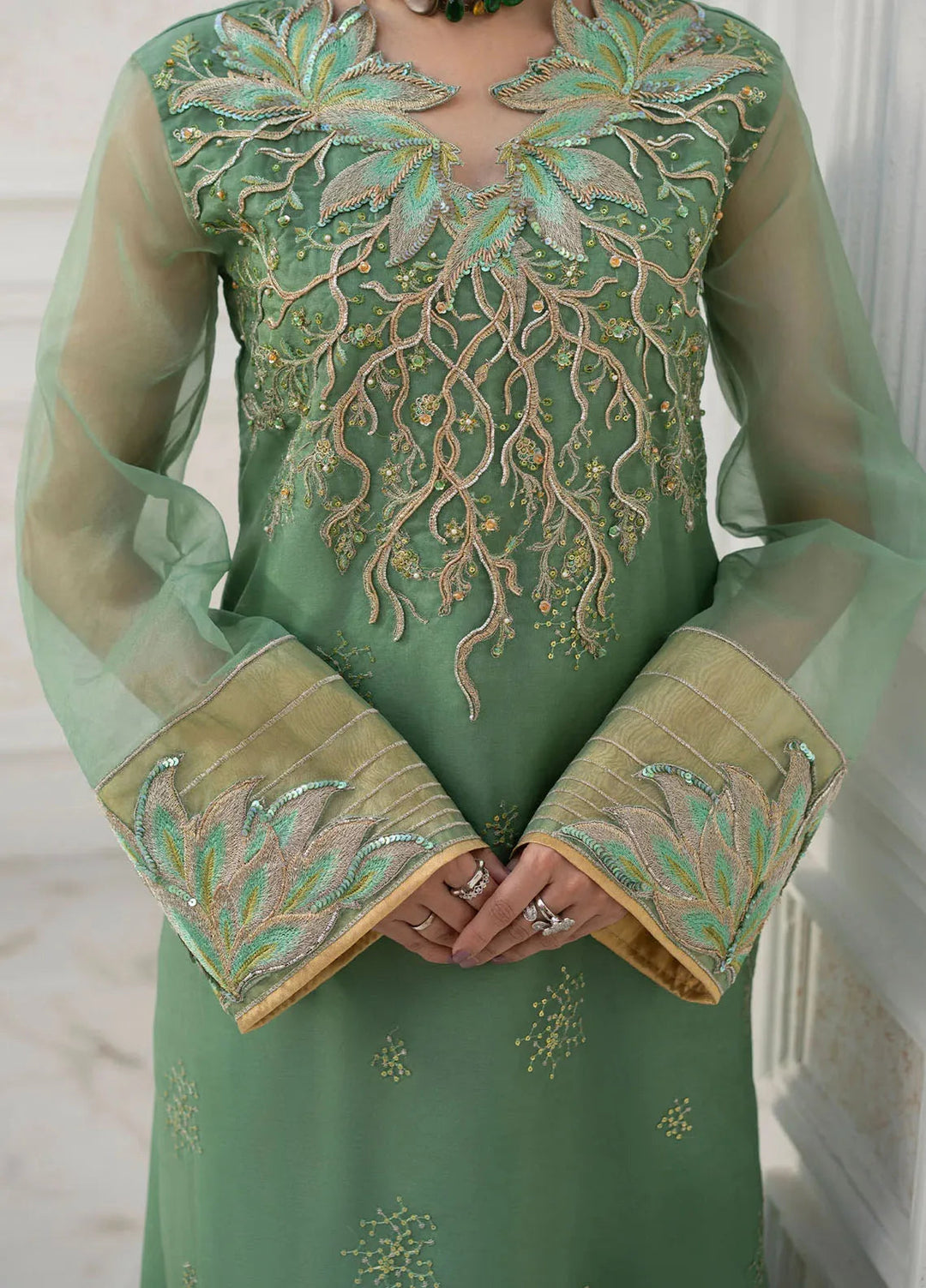 Jamnii Pret Embroidered Organza 3 Piece Suit Astrid